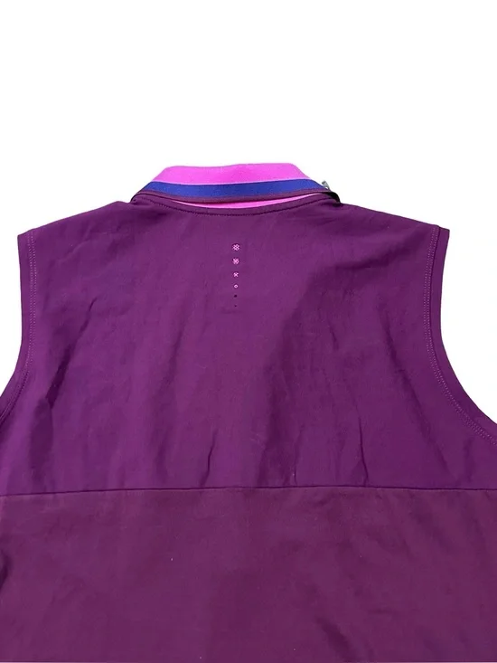 Nike Golf Dri Fit Purple Sleeveless Polo Blouse Top Size Large Pickleball Tennis - Picture 4 of 8